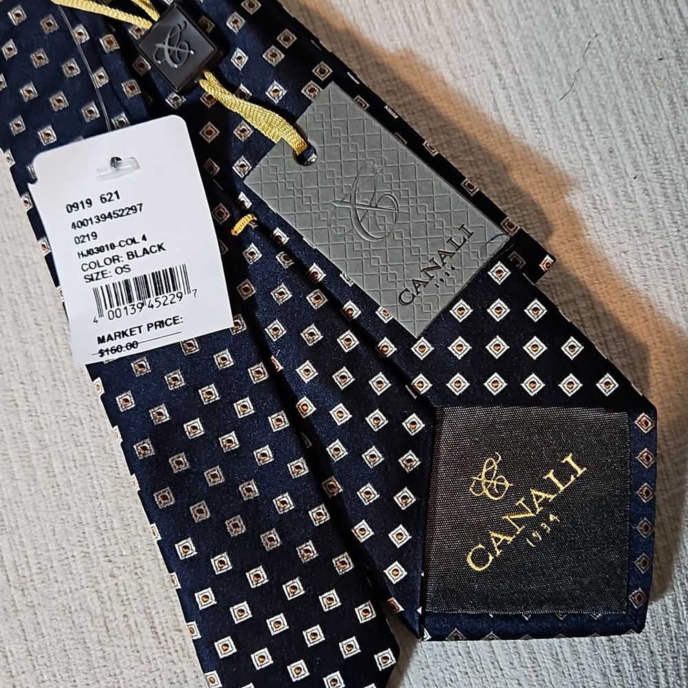 Mens black Canali tie